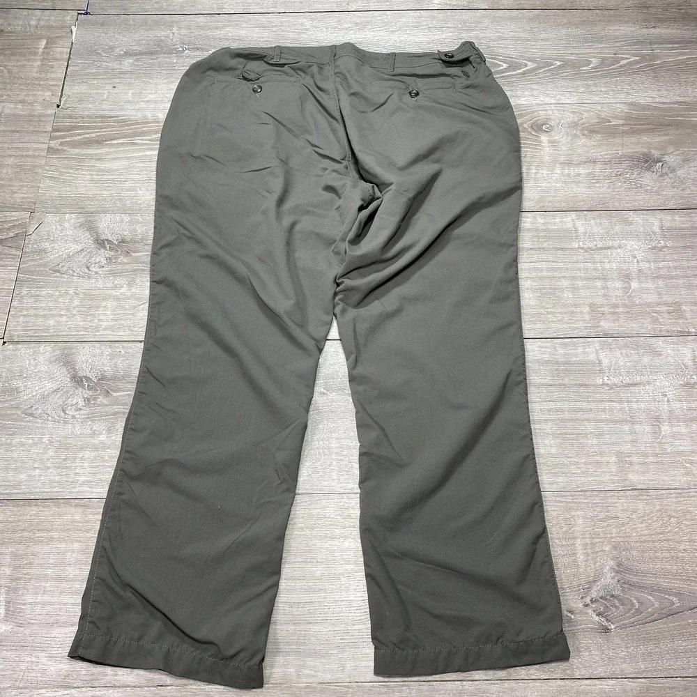 Clothing Arts Travel Pants Mens Large Olive Pick-Pocket‎ Proof Zipper Pockets